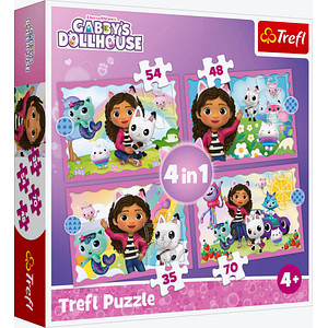 Trefl Gaby's Dollhouse 4 in 1 Puzzle, 1x 35 Teile, 1x 48 Teile, 1x 54 Teile, 1x 70 Teile Trefl Gaby's Dollhouse 4 in 1 Puzzle, 1x 35 Teile, 1x 48 Teile, 1x 54 Teile, 1x 70 Teile von Trefl