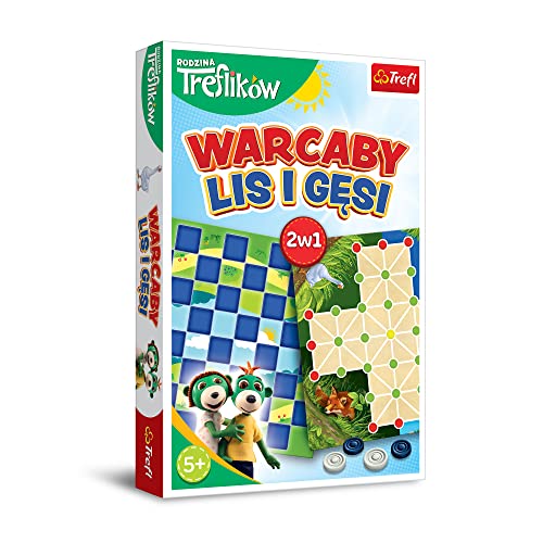 Trefl - Warcaby, Fuchs und Gänse - 2in1 Spiel, Familien Brettspiel mit Helden Märchen Familie Treflik, Klassisches Spiel Für Erwachsene und Kinder ab 5 Jahren Trefl - Warcaby, Fuchs und Gänse - 2in1 Spiel, Familien Brettspiel mit Helden Märchen Familie Treflik, Klassisches Spiel Für Erwachsene und Kinder ab 5 Jahren von Trefl
