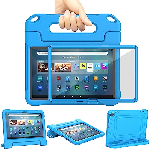 Amazon Fire Max 11 Tablet Hülle Kinder (13. Gen, 2023), Nicht für iPad 11'', TrendGate Leichtes Stoßfeste Fire Max 11 Hülle Integrierter Displayschutz mit Griffständer für Kindle Fire Max 11 – Blau von TrendGate