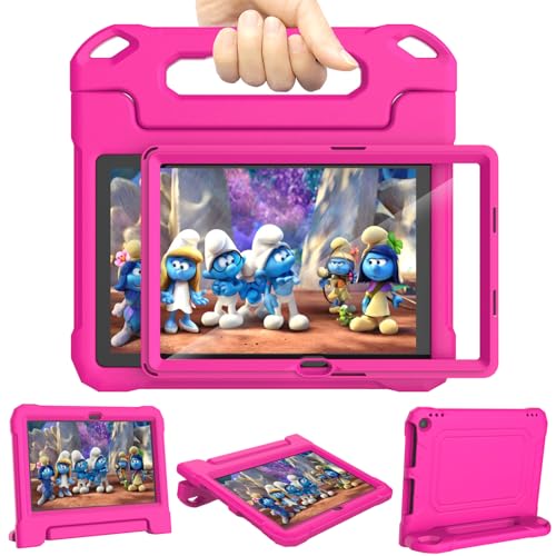 Kinder Hülle Leichtes Kindersicher mit Griffständer und Displayschutz, Nicht Kompatibel mit iPad, Kompatible Modelle Finden Sie unter Blau - Rosa von TrendGate