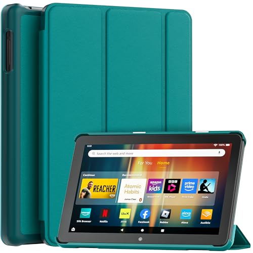 Leichte PU Leder Tablet Hülle, Hinweise zur Kompatibilität Finden Sie unter Schwarz - Smaragd von TrendGate