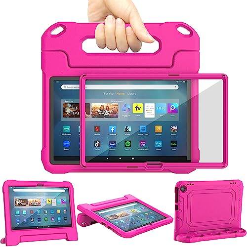 Neue 11 Zoll Tablet-Hülle für Kinder, Nicht passen iPad Samsung, TrendGate Kinder Lieben Süß Hülle Integrierter Displayschutz und Griffständer für Tablet 11 Hülle - Rosa von TrendGate