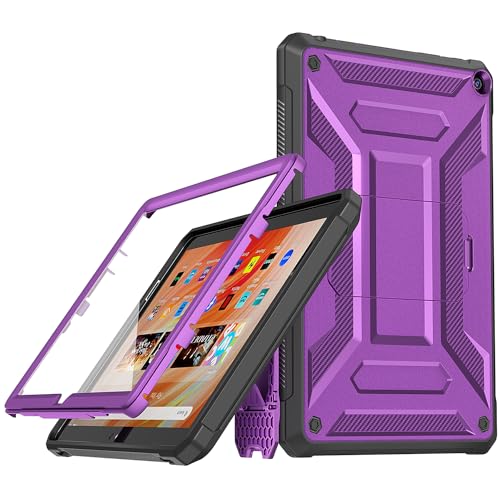 Tablet 10 Hülle – Nicht passen iPad, TrendGate Lightweight Armor Series Cover integrierter Displayschutzfolie mit Ständer für 10.1 Inch Tablet - Lila von TrendGate