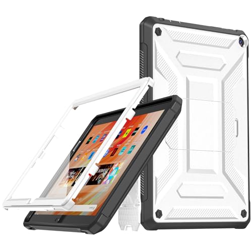 Tablet 10 Kinder Hülle - TrendGate Stoßfest Armor Series Cover, Nicht für iPad, Samsung, Eingebauter Displayschutz und Ständer für 10 Tablet - Grau von TrendGate