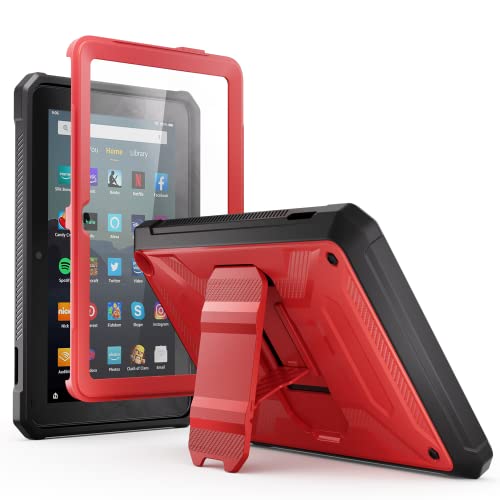 Tablet 11 Kinder Hülle - TrendGate Stoßfest Armor Series Cover, Nicht für iPad, Samsung, Eingebauter Displayschutz und Ständer für 11 Tablet - Rot von TrendGate