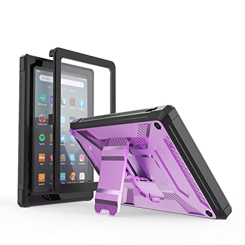TrendGate Kinder-Tablet-Schutzhülle für Tablet, stoßfest, integrierter Displayschutz und Ständer für 7 Zoll Display Tablet, Violett von TrendGate