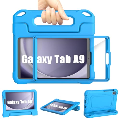 TrendGate Schutzhülle für Samsung Galaxy Tab A9, 22,1 cm (8,7 Zoll), 2023, leicht, stoßfest, mit integriertem Displayschutz mit Griff, Ständer für Galaxy Tab A9 8,7 Zoll (SM-X110/X115/X117), Blau von TrendGate