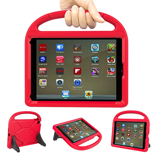 iPad 9,7 Hülle für Kinder 2018/2017 iPad 6./5. Generation Hülle –TrendGate Leichte stoßfeste iPad Hülle für Kinder mit Griff und Ständer für iPad Air/iPad Air 2/iPad Pro 9,7 Zoll Tablet – Rot von TrendGate