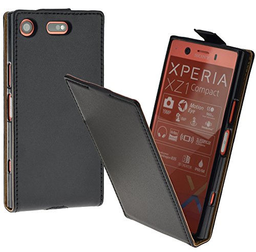 Flip-Style Tasche für Sony Xperia XZ2 Compact Handytasche Etui Hülle Schutzhülle (Spezielle Anfertigung) in schwarz von Trendcell