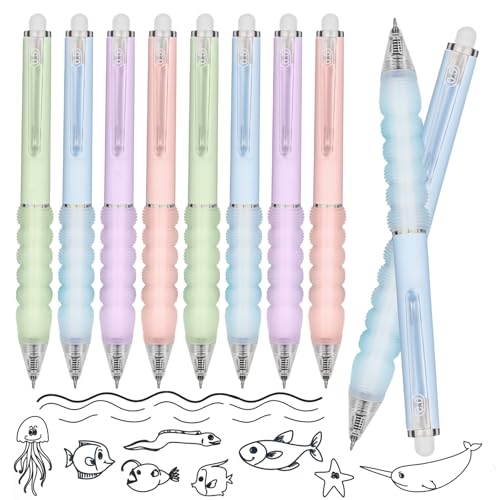Radierbarer Kugelschreiber, 8 Stück 0.5MM Schwarz Radierbarer Gelschreiber Set Tintenroller Radierbar Einziehbare mit 10 Nachfüllungen für Tagebuch, Notizen, Büro, Schule Radierbarer Kugelschreiber, 8 Stück 0.5MM Schwarz Radierbarer Gelschreiber Set Tintenroller Radierbar Einziehbare mit 10 Nachfüllungen für Tagebuch, Notizen, Büro, Schule von Trendecor