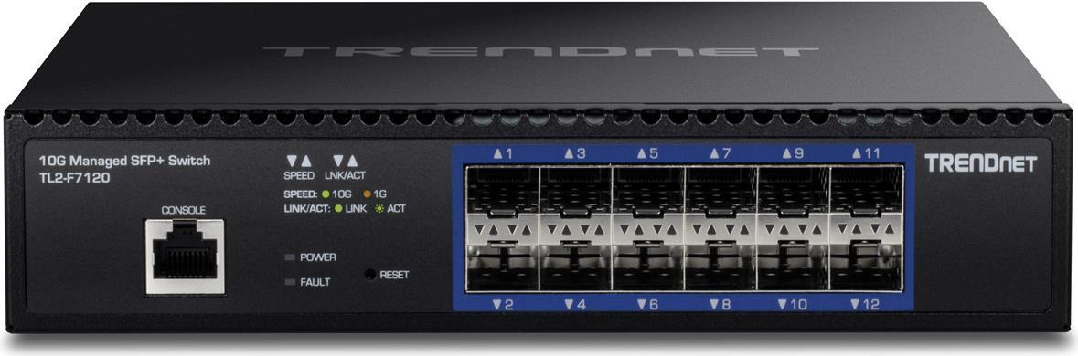 TRENDnet 12-Port 10G Layer 2 Managed SFP+ Switch - SFP+ Switch (TL2-F7120) von Trendnet