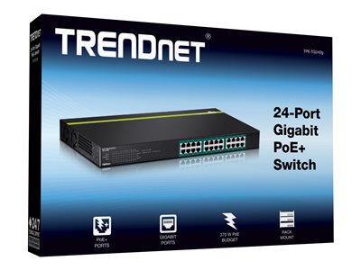 TRENDnet Switch 24 Port Gbit L2 PoE+ 370W Metall TRENDnet Switch 24 Port Gbit L2 PoE+ 370W Metall von Trendnet