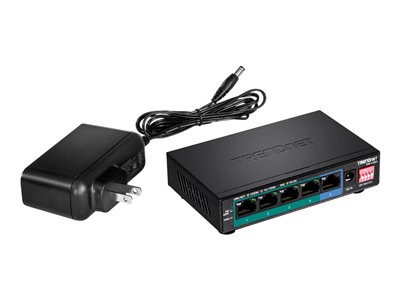 TRENDnet Switch 5-port Gbit PoE+ long range 200m 32W Metall TRENDnet Switch 5-port Gbit PoE+ long range 200m 32W Metall von Trendnet