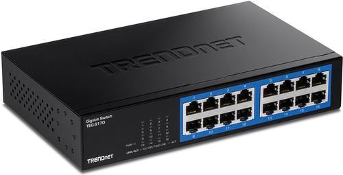 TRENDnet TEG S17D - Switch - 16 x 10/100/1000 - an Rack montierbar von Trendnet