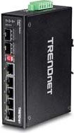 TRENDnet TI-G62 - Switch - nicht verwaltet - 5 x 100/1000/10000 + 1 x Shared Gigabit SFP + 1 x SFP - an DIN-Schiene montierbar, wandmontierbar - Gleichstrom (TI-G62) von Trendnet