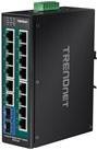 TRENDnet TI-PG162 - Industrial - Switch - unmanaged - 14 x 10/100/1000 + 2 x Kombi-Gigabit-SFP - an DIN-Schiene montierbar, wandmontierbar - Gleichstrom von Trendnet