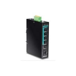 TRENDnet TI-PG541 - Switch - 4 x 10/100/1000 (PoE+) + 1 x 10/100/1000 + 1 x Gigabit SFP - an DIN-Schiene montierbar - PoE+ (TI-PG541) von Trendnet