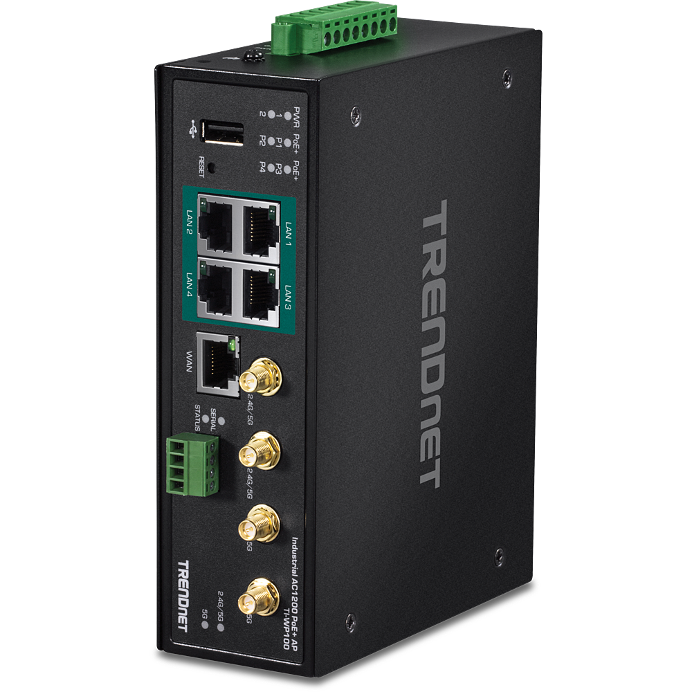 TRENDnet TI-WP100 - Wireless Router - 4-Port-Switch - GigE - 802.11a/b/g/n/ac - Dual-Band TRENDnet TI-WP100 - Wireless Router - 4-Port-Switch - GigE - 802.11a/b/g/n/ac - Dual-Band von Trendnet