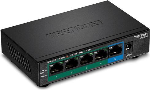 TRENDnet TPE TG52 - Switch - 4 x 10/100/1000 (PoE+) + 1 x 10/100/1000 - Desktop, wandmontierbar - PoE+ (32 W) von Trendnet