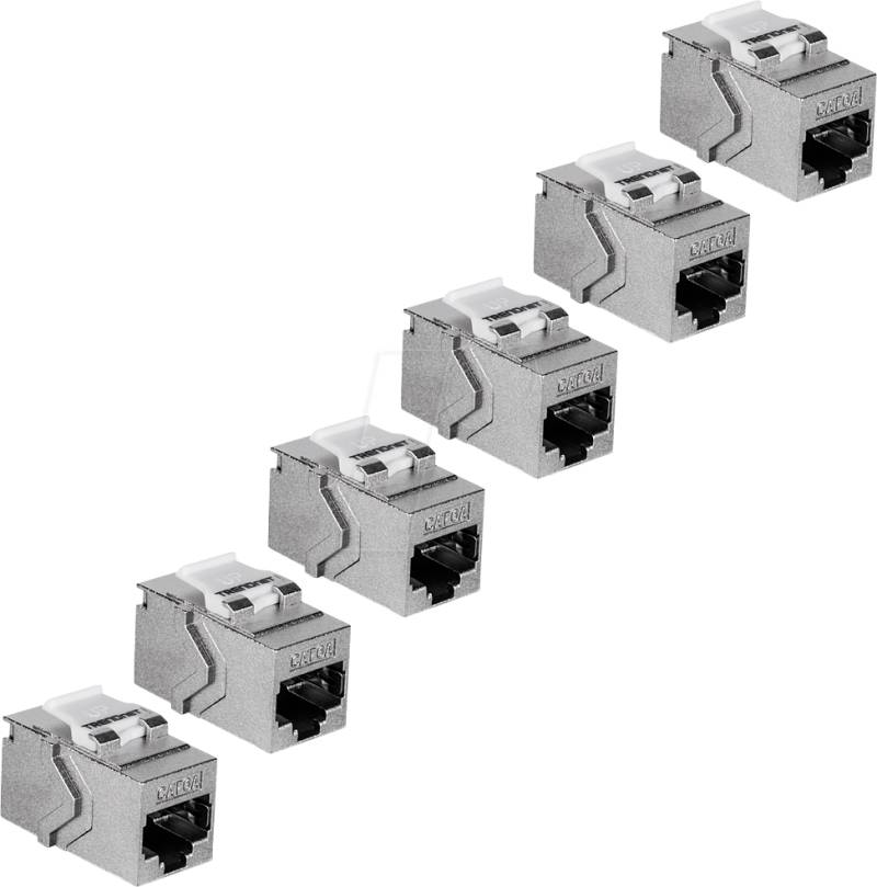 TRN TC-KC06C6A - Keystone Modul RJ45 Kupplung, Cat.6a, 6 Stück von Trendnet