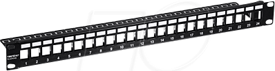 TRN TC-KP24S - 19'' Patchpanel für 24x Keystone Module, schwarz von Trendnet