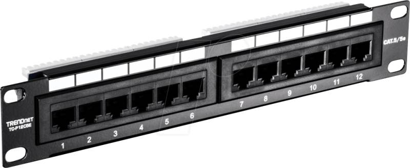 TRN TC-P12C5E - Patchpanel, 12-Port, Cat.5e, 1 HE von Trendnet