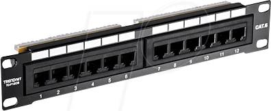TRN TC-P12C6 - Patchpanel, 12-Port, Cat.6, 1 HE von Trendnet