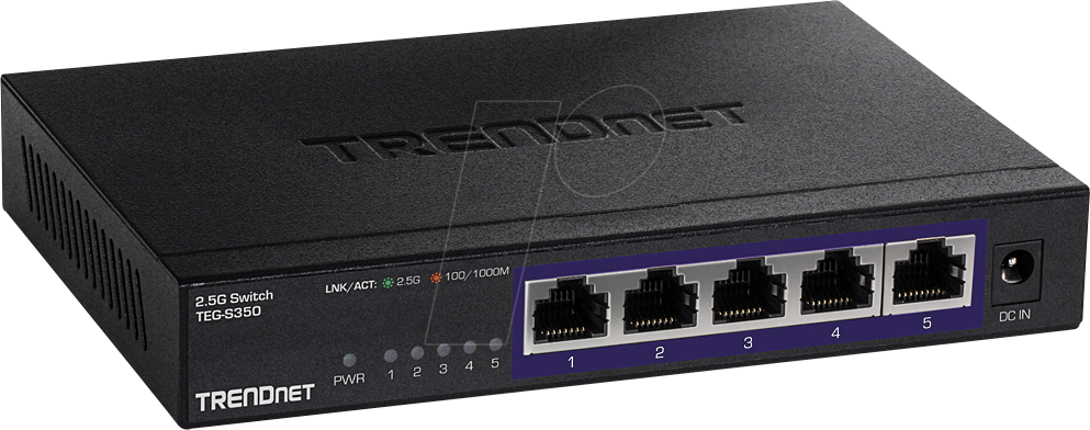TRN TEG-S350 - Switch, 5-Port, 2,5 Gigabit Ethernet von Trendnet