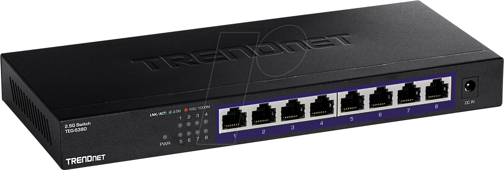 TRN TEG-S380 - Switch, 8-Port, 2,5 Gigabit Ethernet von Trendnet