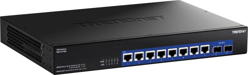 TRN TEG-S7102 - Switch, 10-Port, 10 Gigabit Ethernet, SFP+ von Trendnet