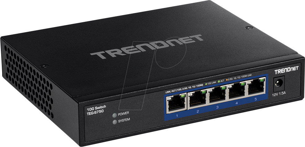 TRN TEG-S750 - Switch, 5-Port, 10 Gigabit Ethernet von Trendnet