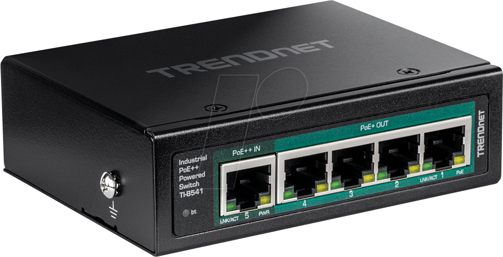 TRN TI-B541 - Switch, 5-Port, Gigabit Ethernet, PoE+ von Trendnet