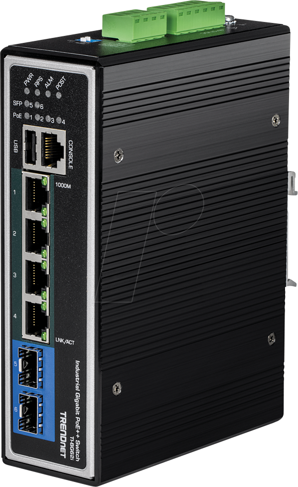TRN TI-BG62I - Switch, 6-Port, Gigabit Ethernet, PoE+, SFP von Trendnet
