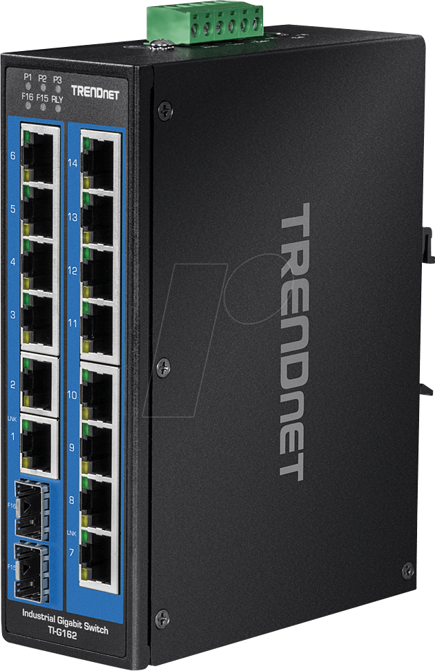 TRN TI-G162 - Switch, 16-Port, Gigabit Ethernet, 2x SFP von Trendnet