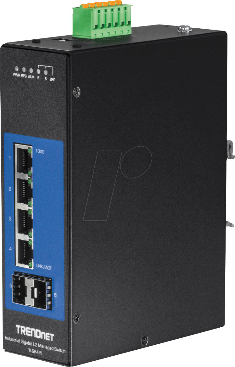 TRN TI-G642I - Switch, 6-Port, Gigabit Ethernet, 2x SFP von Trendnet