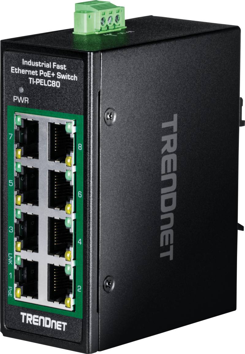 TRN TI-PELC80 - Switch, 5-Port, Fast Ethernet, PoE+ von Trendnet