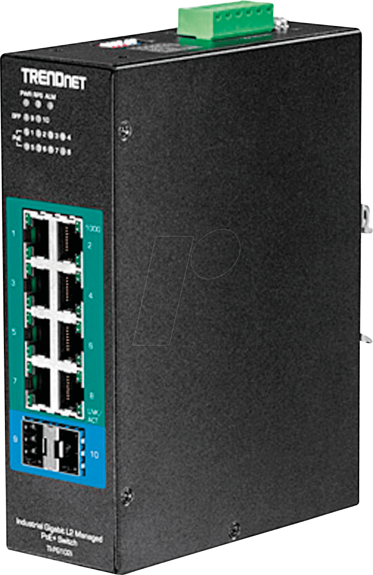 TRN TI-PG102I - Switch, 10-Port, Gigabit Ethernet, DIN Rail, PoE von Trendnet