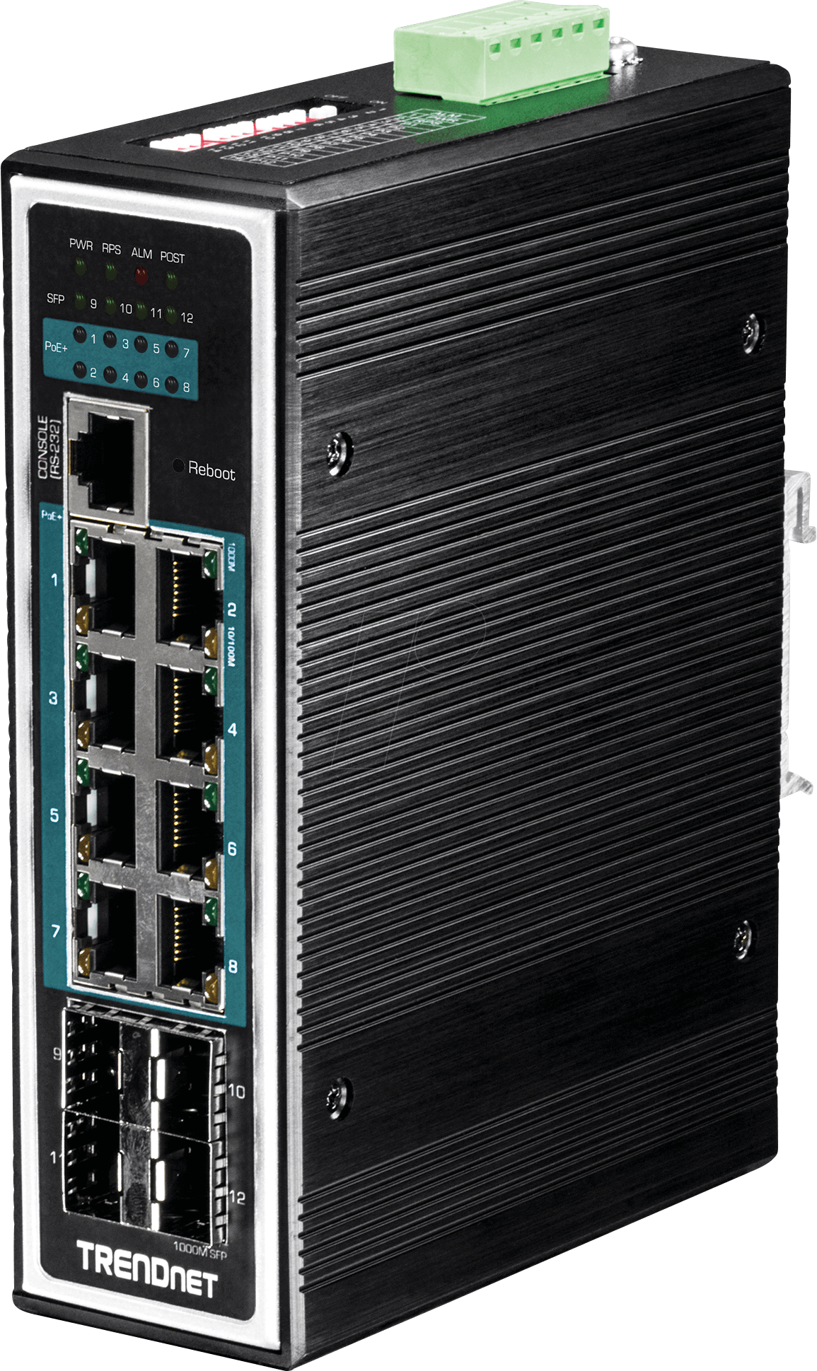 TRN TI-PG1284I - Switch, 12-Port, Gigabit Ethernet, DIN Rail, PoE+ TRN TI-PG1284I - Switch, 12-Port, Gigabit Ethernet, DIN Rail, PoE+ von Trendnet