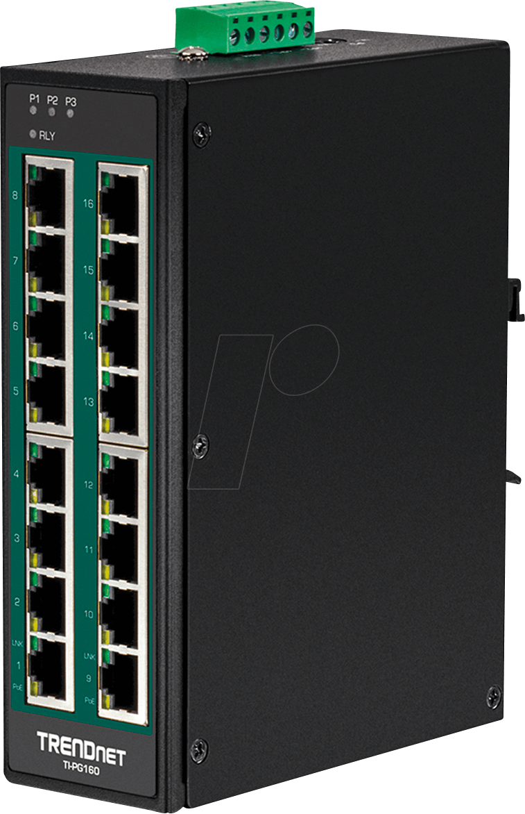 TRN TI-PG160 - Switch, 16-Port, Gigabit Ethernet, PoE+ von Trendnet