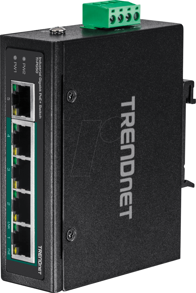 TRN TI-PG50 - Switch, 5-Port, Gigabit Ethernet, PoE+ von Trendnet