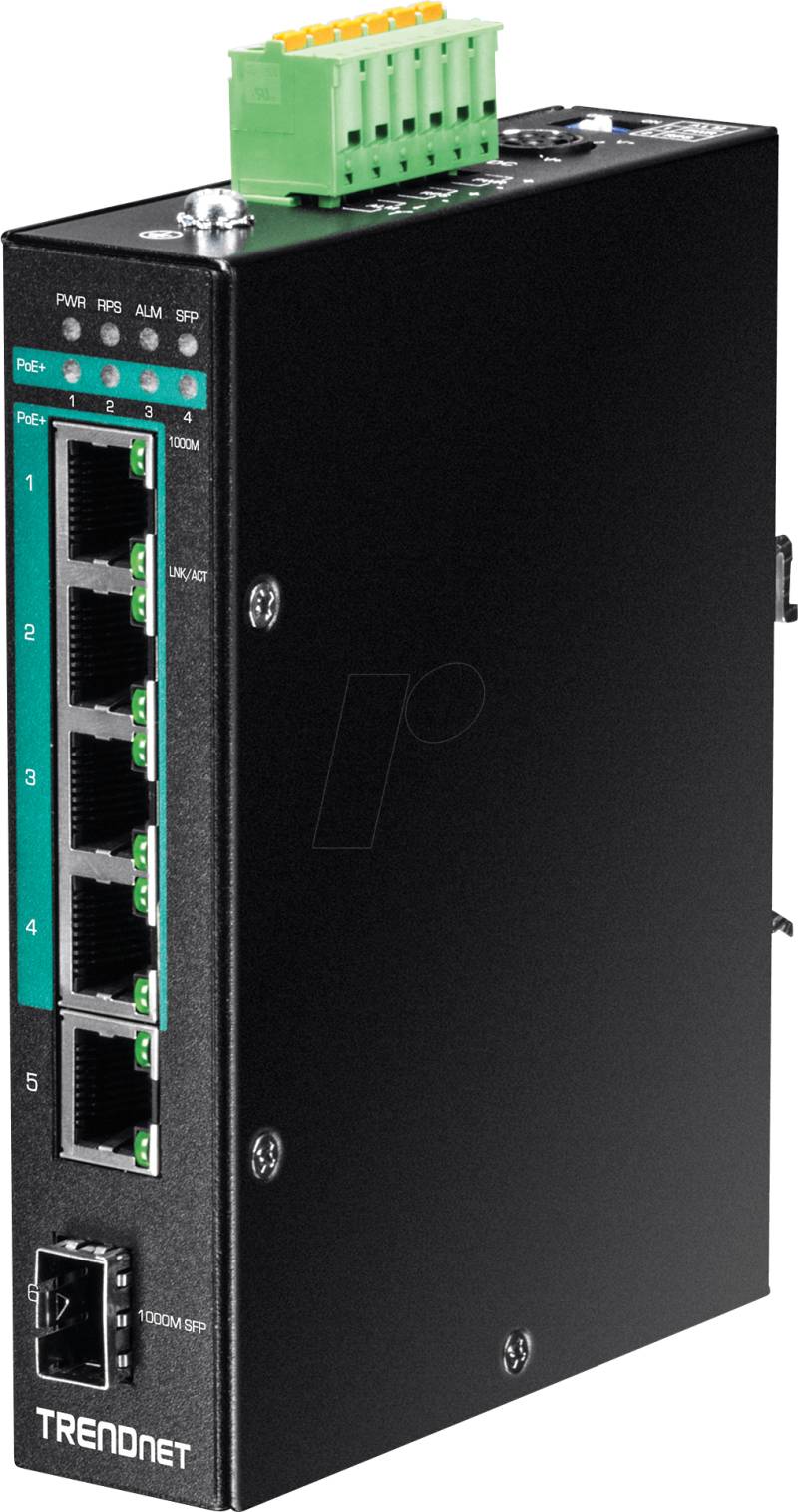 TRN TI-PG541I - Switch, 6-Port, Gigabit Ethernet, PoE von Trendnet
