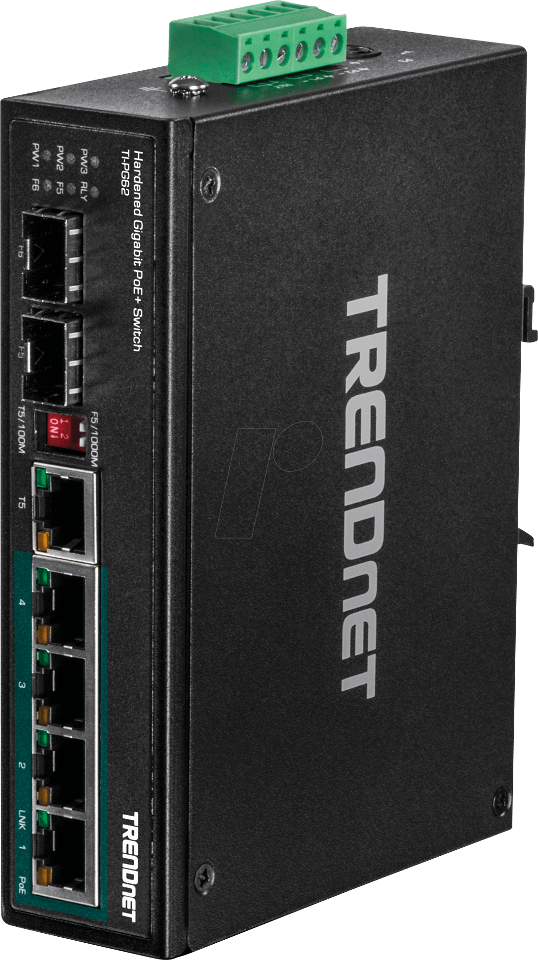 TRN TI-PG62 - Switch, 6-Port, Gigabit Ethernet, DIN Rail, PoE+ von Trendnet