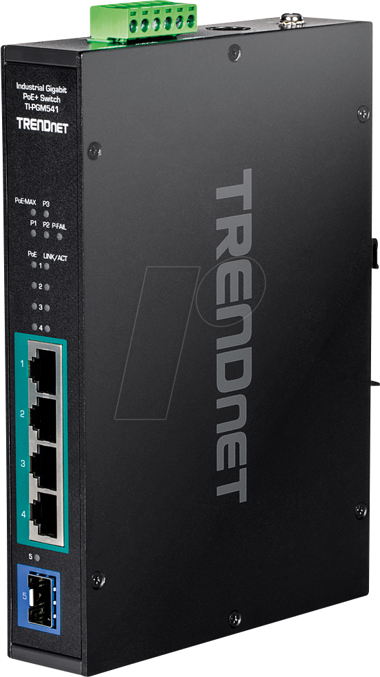 TRN TI-PGM541 - Switch, 5-Port, Gigabit Ethernet, PoE+, SFP von Trendnet