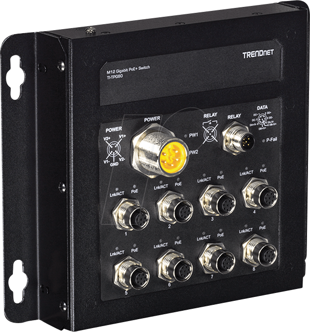 TRN TI-TPG80 - Switch, 8-Port, Gigabit Ethernet, PoE+, M12 TRN TI-TPG80 - Switch, 8-Port, Gigabit Ethernet, PoE+, M12 von Trendnet