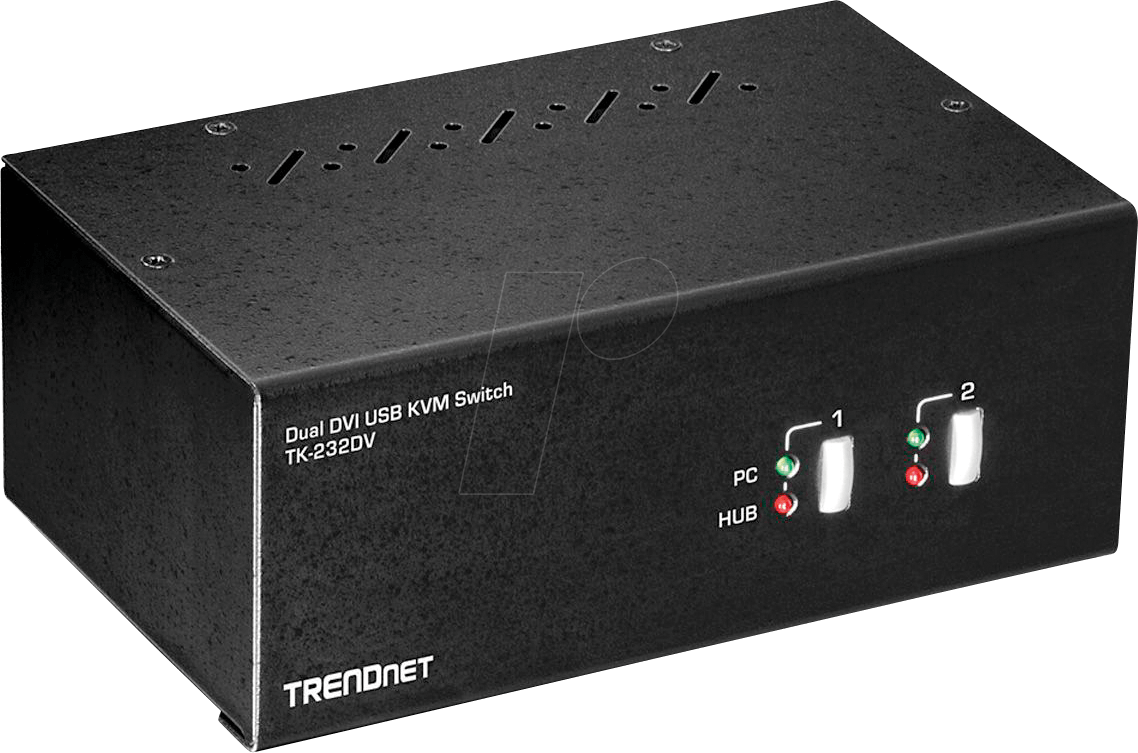 TRN TK-232DV - 2-Port Dual-Monitor DVI KVM Switch von Trendnet