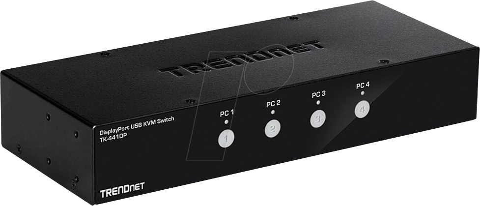 TRN TK-441DP - 4-Port KVM Switch, DisplayPort, USB, Audio von Trendnet