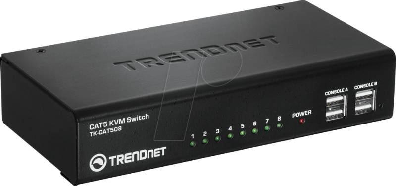 TRN TK-CAT508 - 8-Port, KVM Switch, Cat.5, VGA, PS/2 von Trendnet
