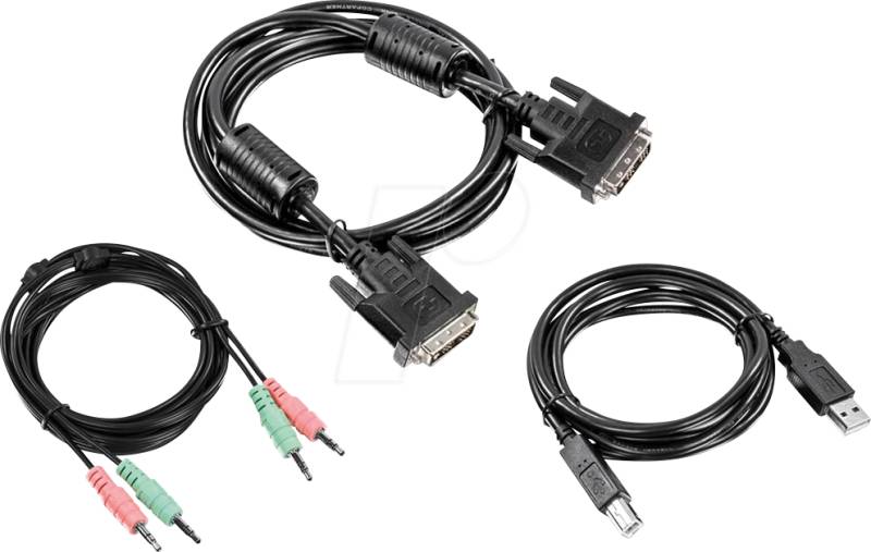TRN TK-CD06 - KVM Kabel Set, DVI, USB, Audio, 1,8 m von Trendnet