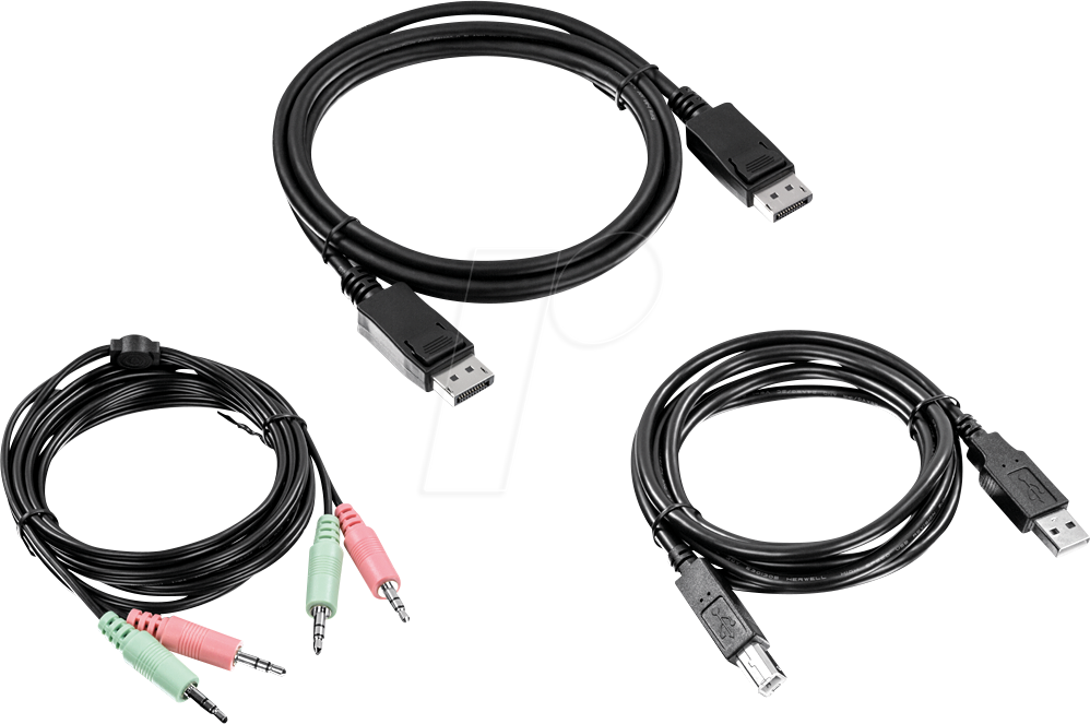 TRN TK-CP06 - KVM Kabel Set, Display Port, USB, Audio, 1,8 m von Trendnet