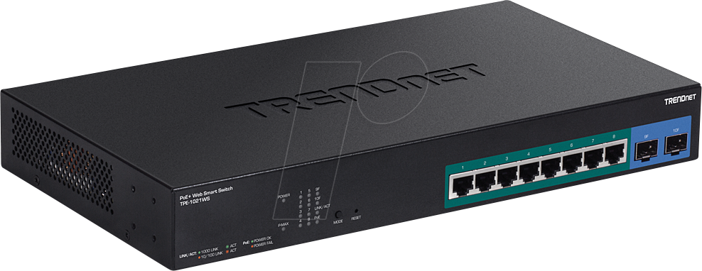 TRN TPE-1021WS - Switch, 10-Port, Gigabit Ethernet, PoE+, SFP von Trendnet